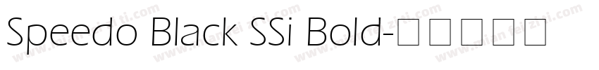 Speedo Black SSi Bold字体转换